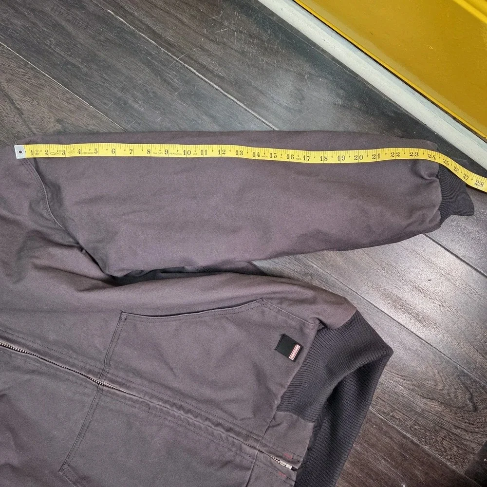 Craftsman Men's Carhartt Style Duck Canvas Hooded Quilted Work Jacket XL Gray
